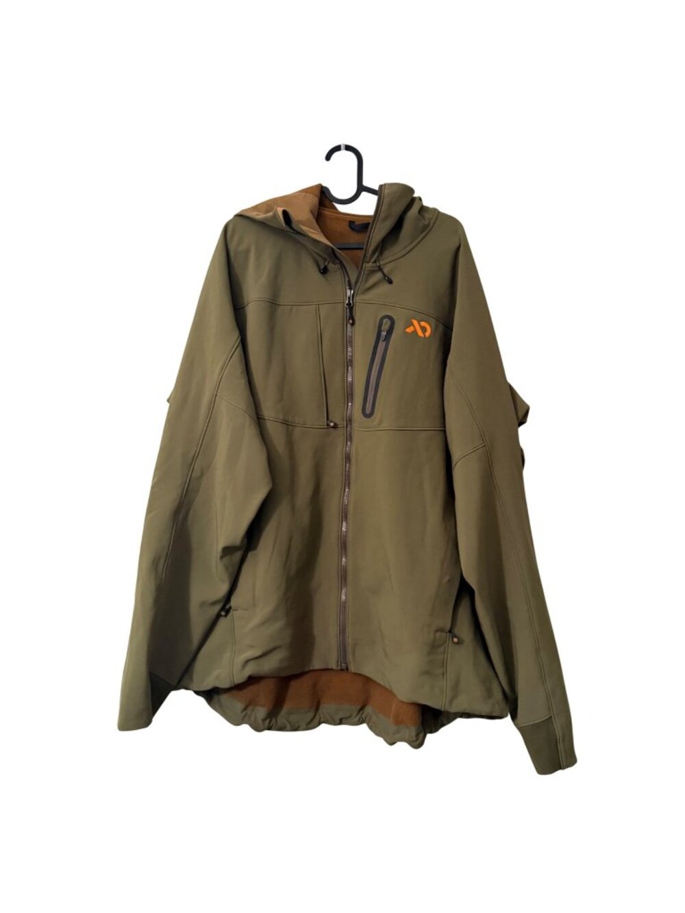First Lite Catalyst Green Softshell Hunting Jacket Fleece Lined Hooded Mens 2XL